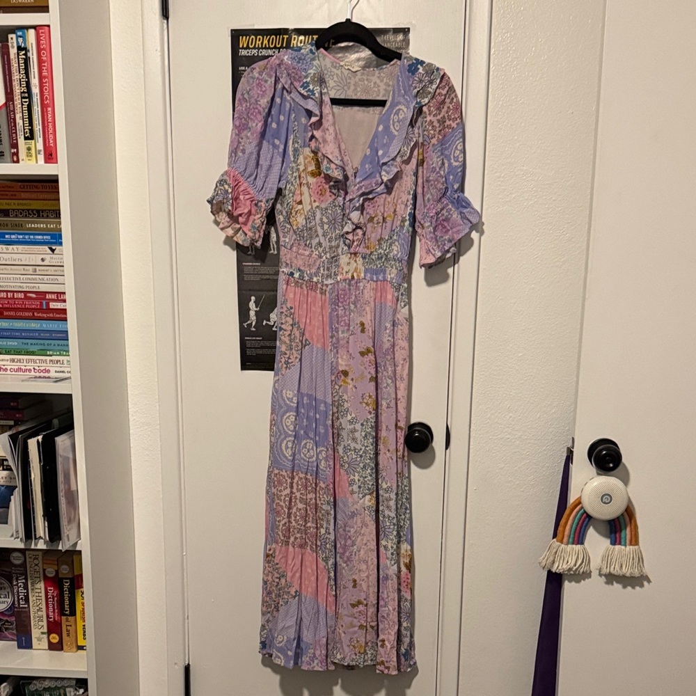 Spell (S) Multicolor Long Sleeve Floral Maxi Dress
